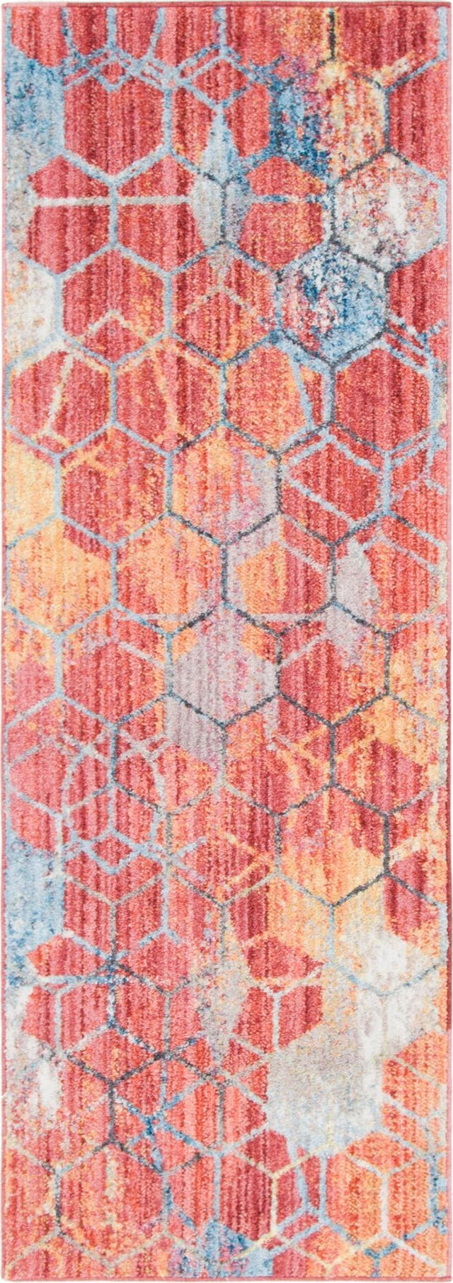 Red 2' x 6' 1 Rainbow Runner Area Rug Colorful Modern Unique Carpet for Living Rooms, Dining, Bedrooms, Office, Dorms for Sale at Rug Engine