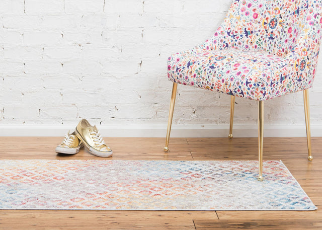 Multicolor 2' x 6' 1 Rainbow Runner Area Rug Colorful Modern Unique Carpet for Living Rooms, Dining, Bedrooms, Office, Dorms for Sale at Rug Engine