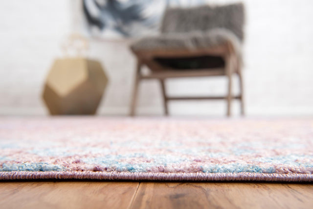 Lilac 2' x 6' 1 Rainbow Runner Area Rug Colorful Modern Unique Carpet for Living Rooms, Dining, Bedrooms, Office, Dorms for Sale at Rug Engine