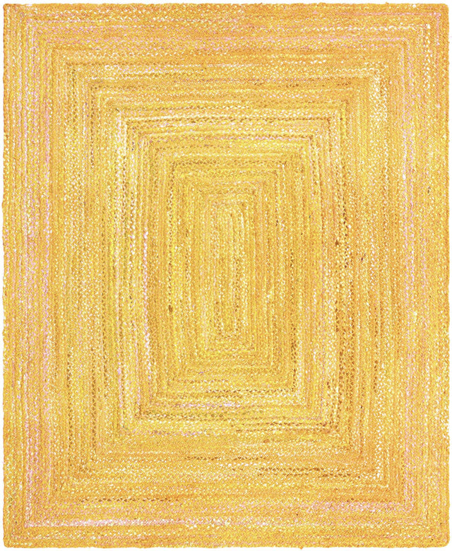 Yellow Orange 8' x 10' Braided Chindi Rectangle Area Rug 100% Cotton Hand Braided Natural Eco-Friendly Boho Style Modern Carpet for Living Rooms Dining Office Dorm for Sale at Rug Engine