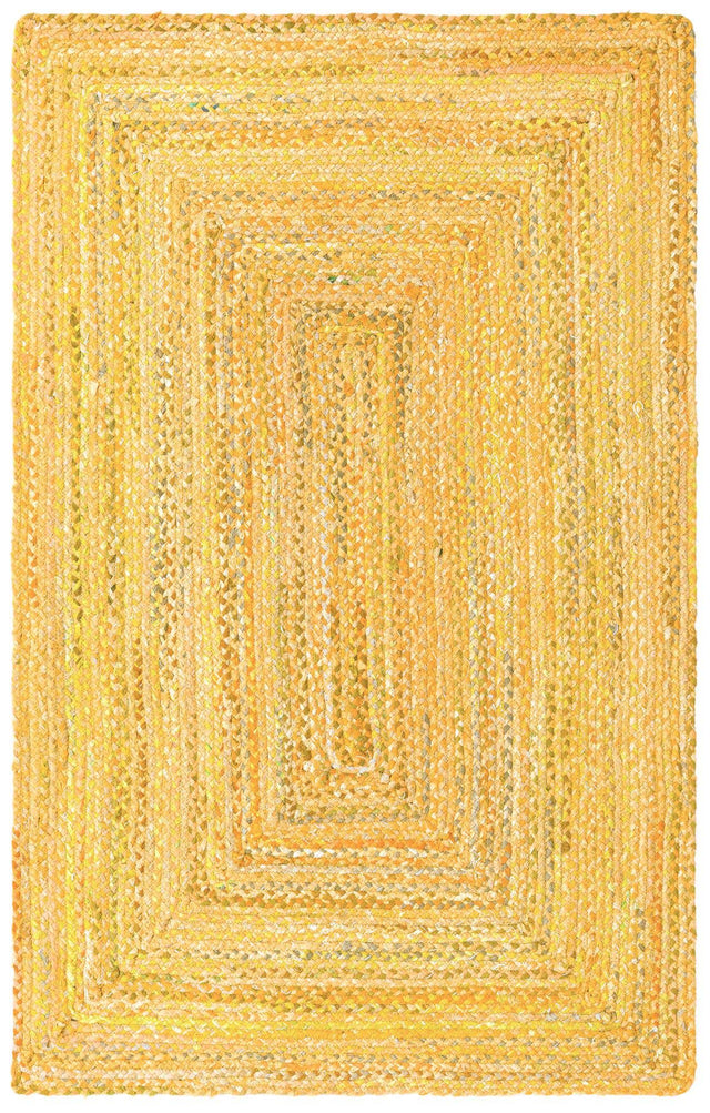 Yellow Orange 5' 1 x 8' Braided Chindi Rectangle Area Rug 100% Cotton Hand Braided Natural Eco-Friendly Boho Style Modern Carpet for Living Rooms Dining Office Dorm for Sale at Rug Engine