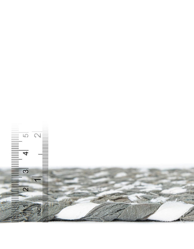 Gray 3' 3 x 3' 3 Braided Chindi Round Area Rug 100% Cotton Hand Braided Natural Eco-Friendly Boho Style Modern Carpet for Living Rooms Dining Office Dorm for Sale at Rug Engine