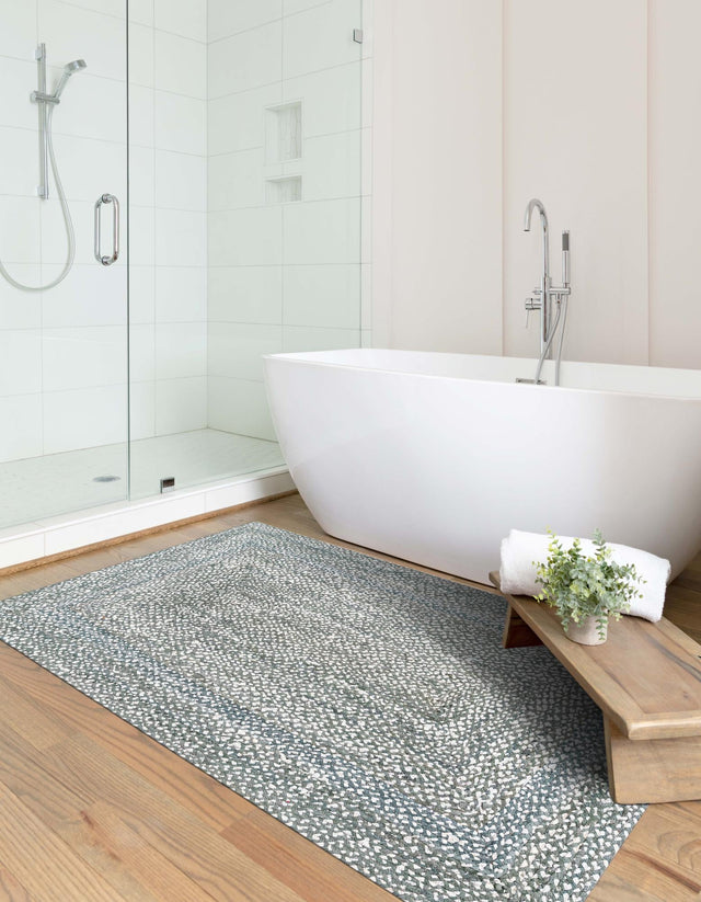 Gray 2' x 3' 1 Braided Chindi Rectangle Area Rug 100% Cotton Hand Braided Natural Eco-Friendly Boho Style Modern Carpet for Living Rooms Dining Office Dorm for Sale at Rug Engine