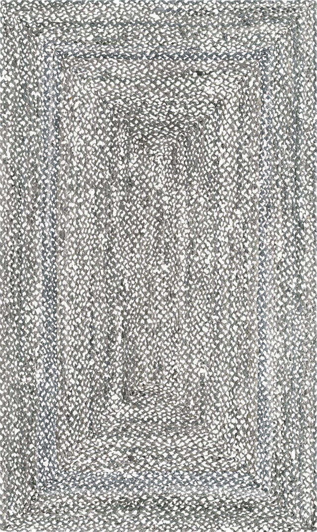 Gray 5' 1 x 8' Braided Chindi Rectangle Area Rug 100% Cotton Hand Braided Natural Eco-Friendly Boho Style Modern Carpet for Living Rooms Dining Office Dorm for Sale at Rug Engine