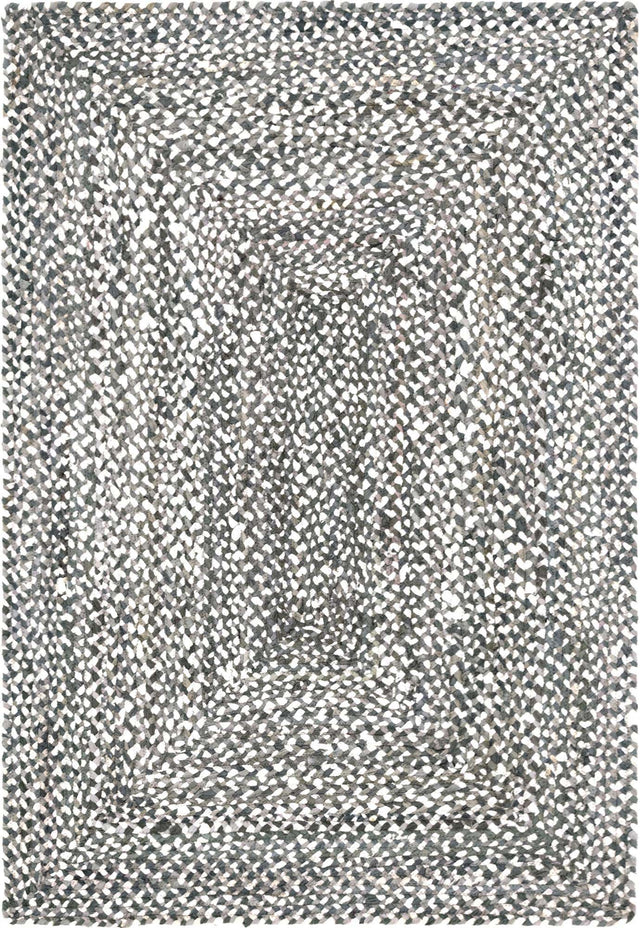 Gray 4' 1 x 6' 1 Braided Chindi Rectangle Area Rug 100% Cotton Hand Braided Natural Eco-Friendly Boho Style Modern Carpet for Living Rooms Dining Office Dorm for Sale at Rug Engine