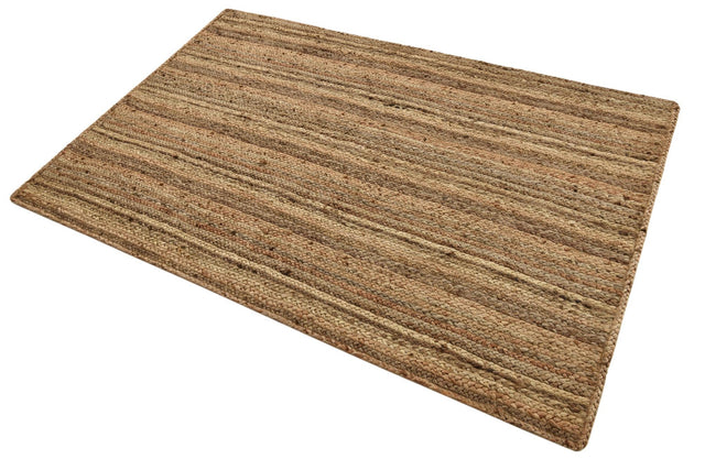 Natural 4' 1 x 6' 1 Braided Jute Rectangle Area Rug 100% Jute Hand Braided Natural Eco-Friendly Boho Style Carpet for Living Rooms Dining Office Space Dorms for Sale at Rug Engine