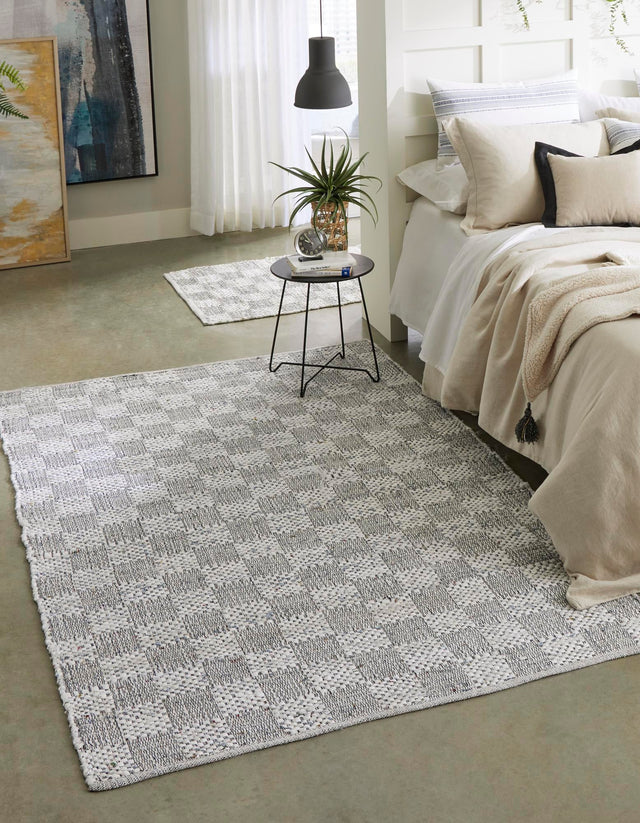 Ivory 6' 1 x 9' Chindi Cotton Rectangle Area Rug Interior Design Home Decor Carpet Mat for Sale at Rug Engine