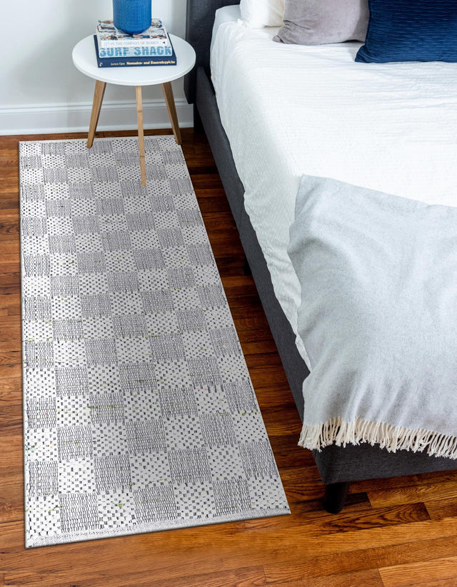 Ivory 2' 7 x 6' 1 Chindi Cotton Runner Area Rug Interior Design Home Decor Carpet Mat for Sale at Rug Engine