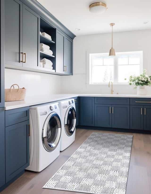 Ivory 2' 7 x 6' 1 Chindi Cotton Runner Area Rug Interior Design Home Decor Carpet Mat for Sale at Rug Engine