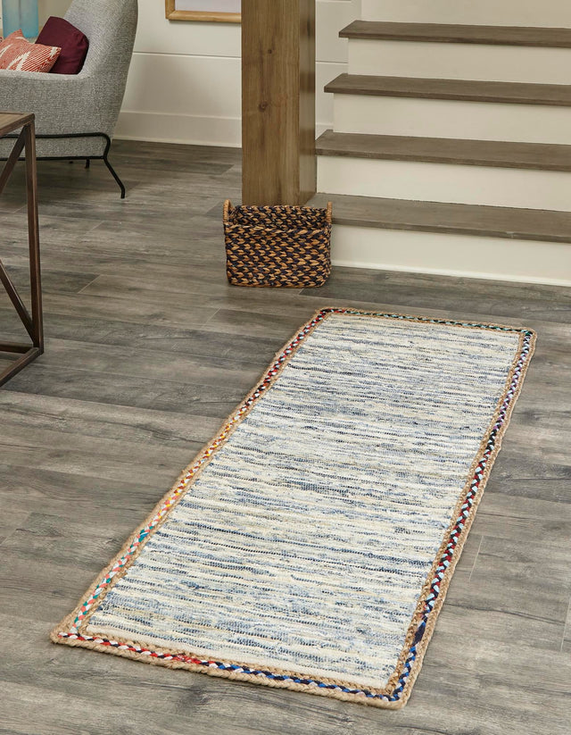Ivory 2' 7 x 6' 1 Chindi Jute Runner Area Rug Interior Design Home Decor Carpet Mat for Sale at Rug Engine