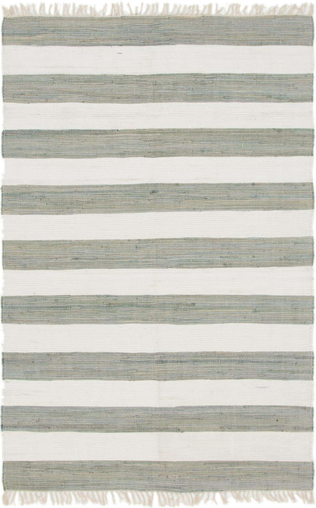 Gray 6' 1 x 9' Chindi Rag Rectangle Area Rug 100% Cotton All Natural Eco-Friendly Carpet Mat Decor for Homes for Sale at Rug Engine