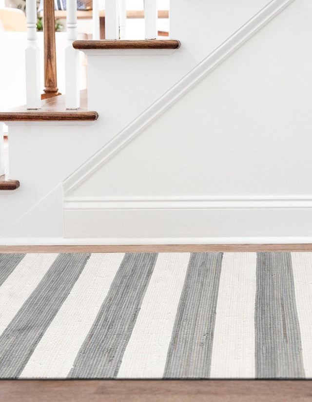 Gray 2' 2 x 8' Chindi Rag Runner Area Rug 100% Cotton All Natural Eco-Friendly Carpet Mat Decor for Homes for Sale at Rug Engine