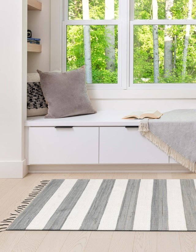 Gray 2' 6 x 16' 5 Chindi Rag Runner Area Rug 100% Cotton All Natural Eco-Friendly Carpet Mat Decor for Homes for Sale at Rug Engine