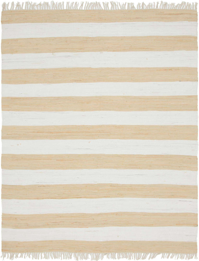 Beige 8' x 10' Chindi Rag Rectangle Area Rug 100% Cotton All Natural Eco-Friendly Carpet Mat Decor for Homes for Sale at Rug Engine