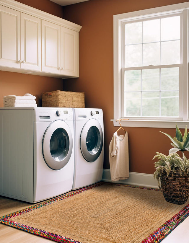 Natural 9' x 12' 2 Braided Jute Rectangle Area Rug 100% Jute Hand Braided Natural Eco-Friendly Boho Style Carpet for Living Rooms Dining Office Space Dorms for Sale at Rug Engine