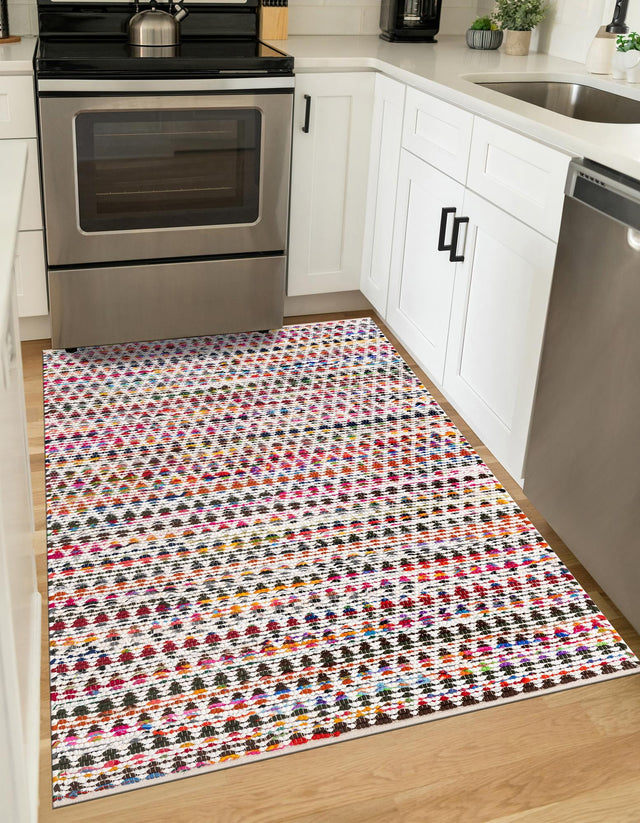 Multicolor 2' x 3' 1 Braided Chindi Rectangle Area Rug 100% Cotton Hand Braided Natural Eco-Friendly Boho Style Modern Carpet for Living Rooms Dining Office Dorm for Sale at Rug Engine