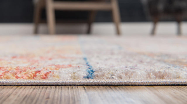 Orange 2' 2 x 3' 1 Basilica Rectangle Area Rug 100% Polyester With Jute Backing Colorful Distressed Vintage Modern Carpet for Dorm Room Living Dining Office Decor Easy to Clean Rustic Interior Design for Sale at Rug Engine
