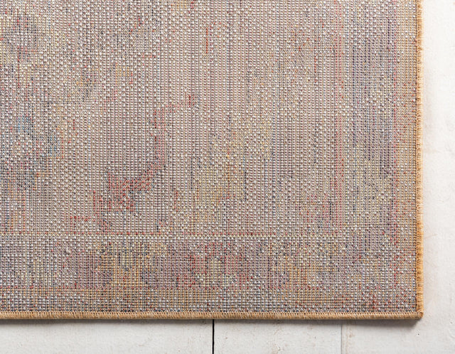 Orange 9' x 12' Brighton Rectangle Area Rug 100% Polyester With Jute Backing Vintage Distressed Colorful Traditional Carpet for Interior Room Design for Sale at Rug Engine