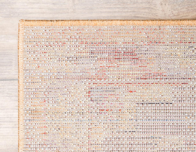 Orange 2' 7 x 8' 2 Brighton Runner Area Rug 100% Polyester With Jute Backing Vintage Distressed Colorful Traditional Carpet for Interior Room Design for Sale at Rug Engine