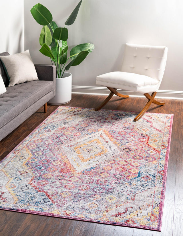 Multicolor 3' 3 x 5' 3 Brighton Rectangle Area Rug 100% Polyester With Jute Backing Vintage Distressed Colorful Traditional Carpet for Interior Room Design for Sale at Rug Engine