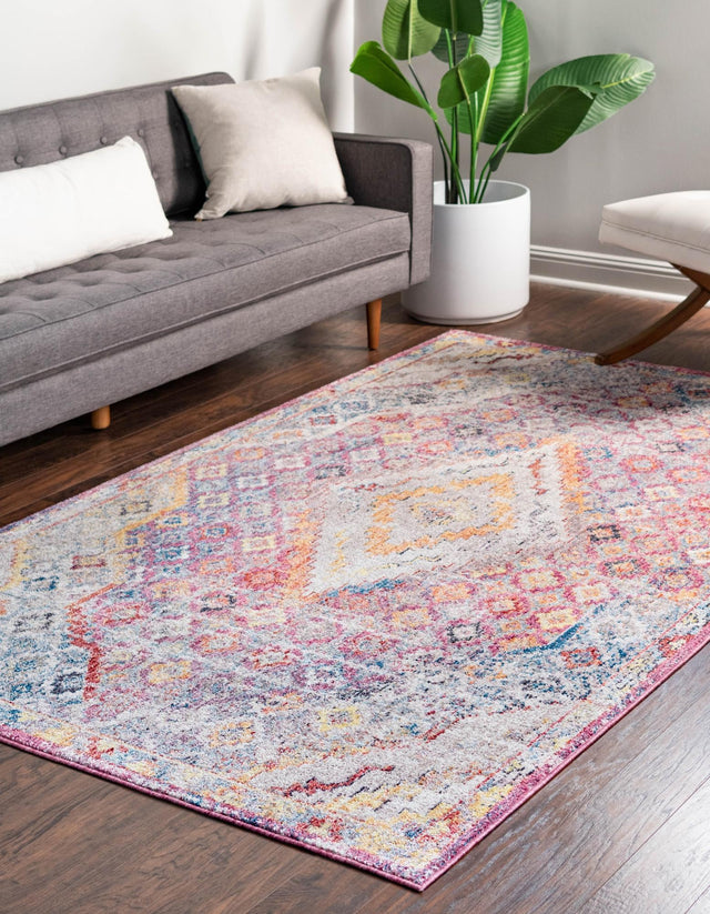 Multicolor 3' 3 x 5' 3 Brighton Rectangle Area Rug 100% Polyester With Jute Backing Vintage Distressed Colorful Traditional Carpet for Interior Room Design for Sale at Rug Engine