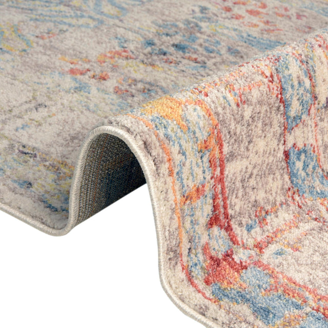 Multicolor 2' 2 x 3' 1 Brighton Rectangle Area Rug 100% Polyester With Jute Backing Vintage Distressed Colorful Traditional Carpet for Interior Room Design for Sale at Rug Engine