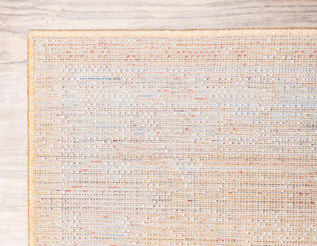 Orange 2' 7 x 8' 2 Brighton Runner Area Rug 100% Polyester With Jute Backing Vintage Distressed Colorful Traditional Carpet for Interior Room Design for Sale at Rug Engine