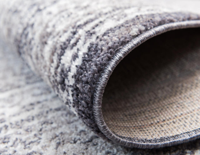 Gray 3' 3 x 3' 3 Brighton Round Area Rug 100% Polyester With Jute Backing Vintage Distressed Colorful Traditional Carpet for Interior Room Design for Sale at Rug Engine