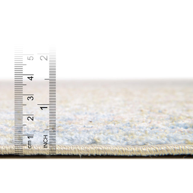 Green 3' 3 x 5' 3 Brighton Rectangle Area Rug 100% Polyester With Jute Backing Vintage Distressed Colorful Traditional Carpet for Interior Room Design for Sale at Rug Engine