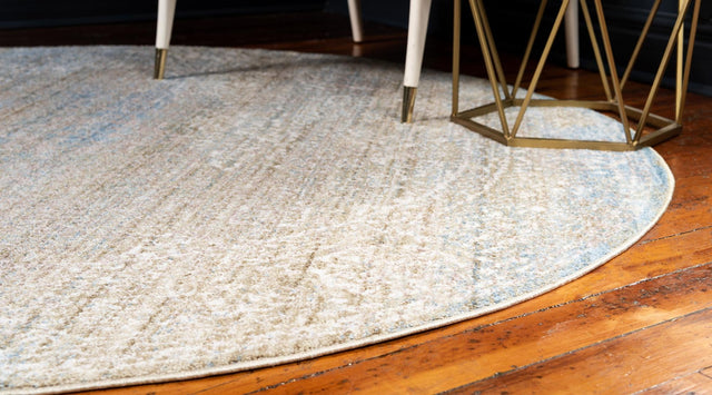 Green 3' 3 x 3' 3 Brighton Round Area Rug 100% Polyester With Jute Backing Vintage Distressed Colorful Traditional Carpet for Interior Room Design for Sale at Rug Engine