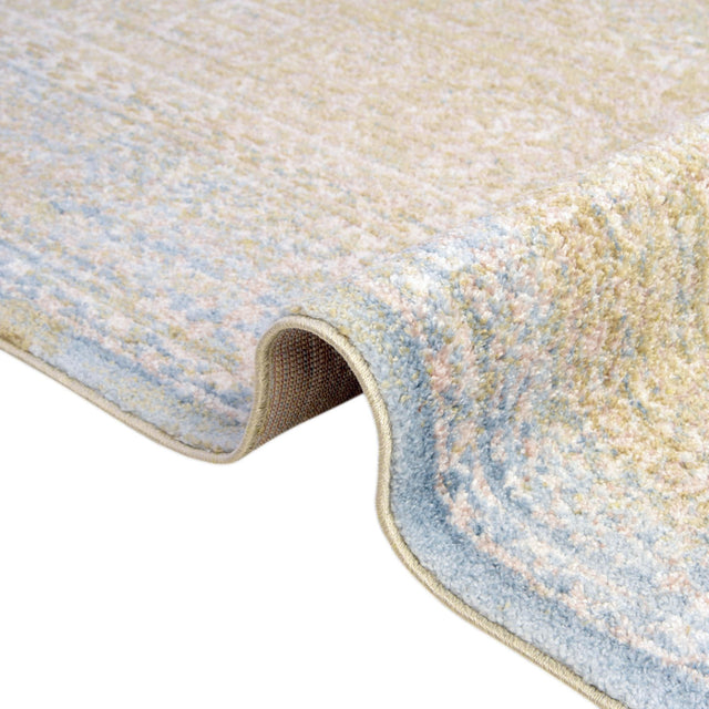 Green 3' 3 x 3' 3 Brighton Round Area Rug 100% Polyester With Jute Backing Vintage Distressed Colorful Traditional Carpet for Interior Room Design for Sale at Rug Engine