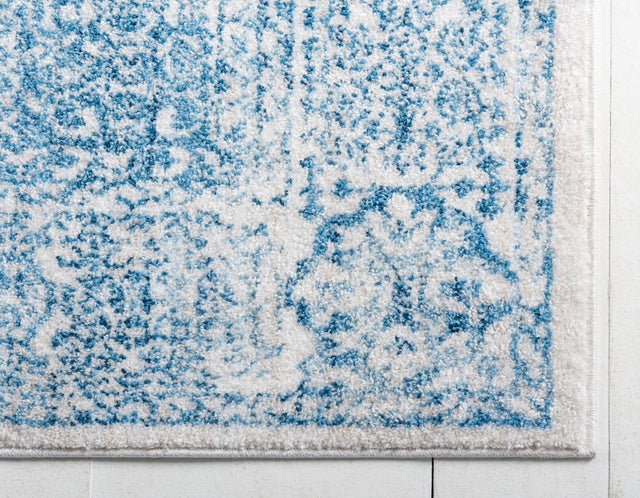 Light Blue 2' 2 x 3' 1 Brighton Rectangle Area Rug 100% Polyester With Jute Backing Vintage Distressed Colorful Traditional Carpet for Interior Room Design for Sale at Rug Engine