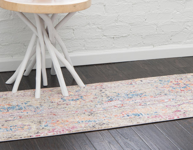 Light Green 2' 7 x 8' 2 Basilica Runner Area Rug 100% Polyester With Jute Backing Colorful Distressed Vintage Modern Carpet for Dorm Room Living Dining Office Decor Easy to Clean Rustic Interior Design for Sale at Rug Engine