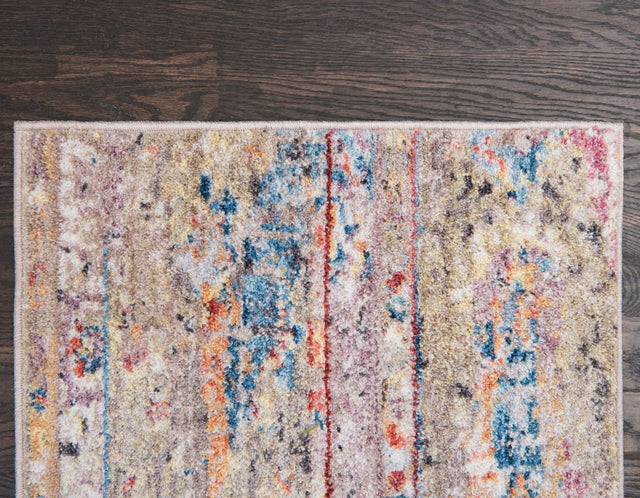Light Green 2' 7 x 8' 2 Basilica Runner Area Rug 100% Polyester With Jute Backing Colorful Distressed Vintage Modern Carpet for Dorm Room Living Dining Office Decor Easy to Clean Rustic Interior Design for Sale at Rug Engine