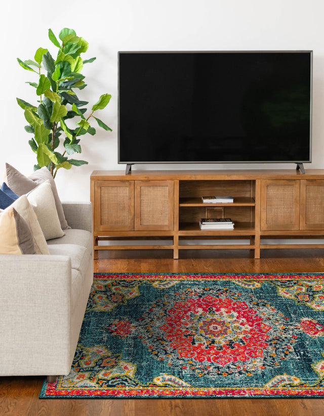 Blue 6' 1 x 9' Penrose Rectangle Area Rug