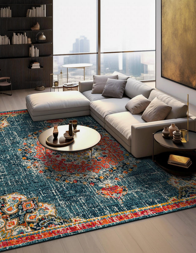 Blue 6' 1 x 6' 1 Penrose Square Area Rug