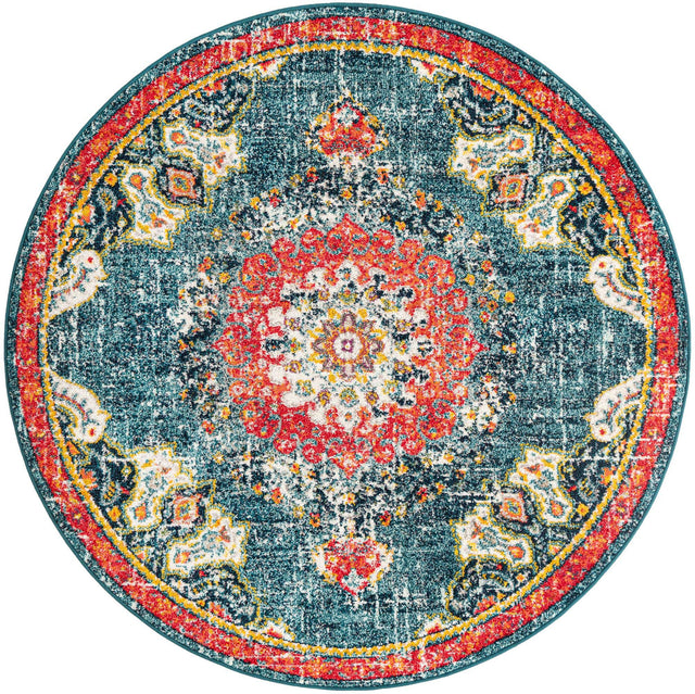 Blue 6' 1 x 6' 1 Penrose Round Area Rug