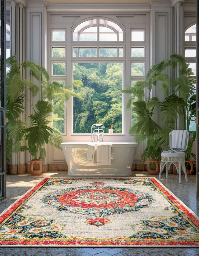 Ivory 4' 1 x 6' 1 Penrose Rectangle Area Rug