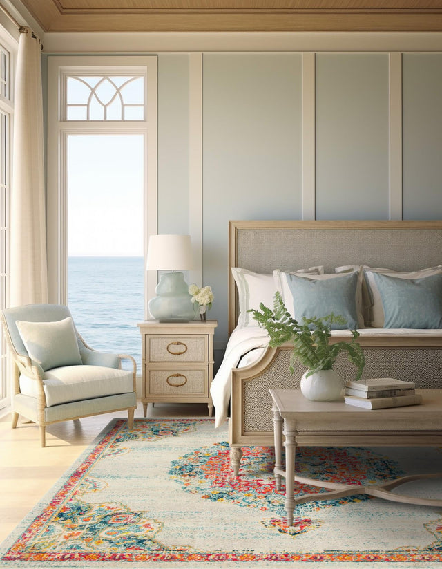 Ivory 6' 1 x 6' 1 Penrose Square Area Rug