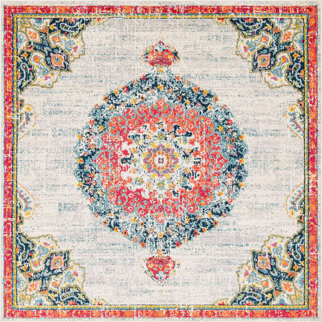 Ivory 7' 10 x 7' 10 Penrose Square Area Rug