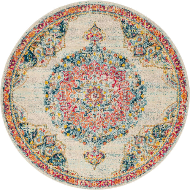 Ivory 6' 1 x 6' 1 Penrose Round Area Rug