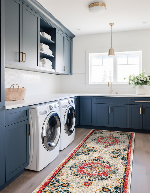 Ivory 2' 7 x 16' 5 Penrose Runner Area Rug