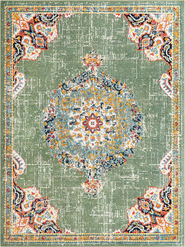 Green 9' x 12' Penrose Rectangle Area Rug