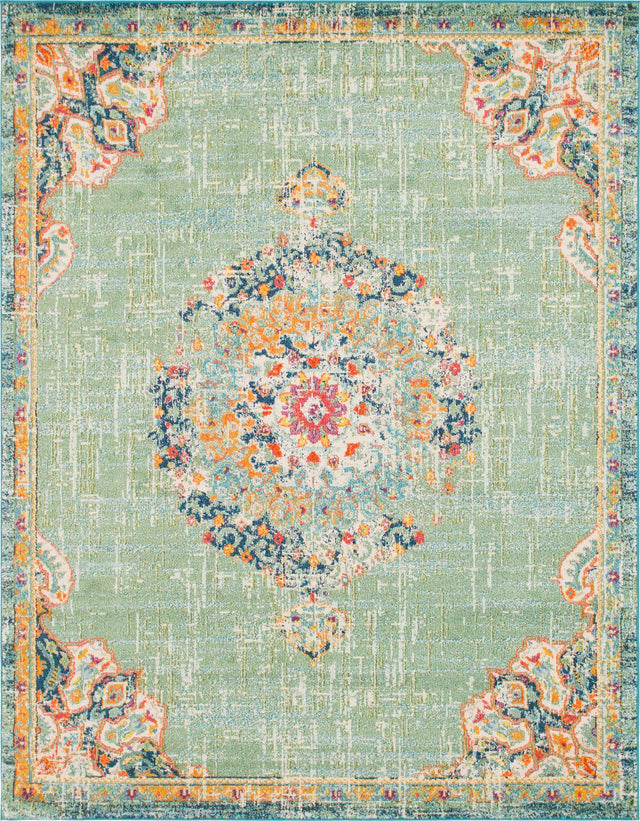 Green 7' 10 x 10' Penrose Rectangle Area Rug