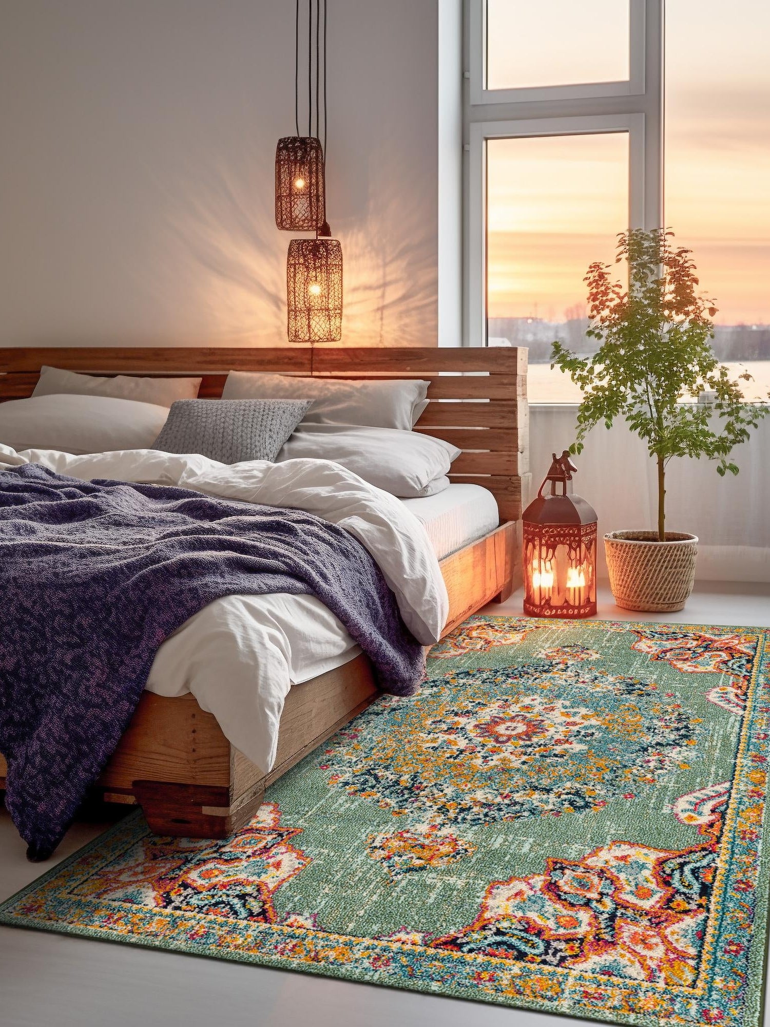Green 6' 1 x 9' Penrose Rectangle Area Rug