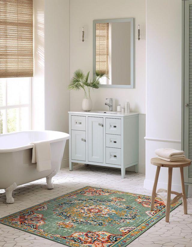 Green 9' x 12' Penrose Rectangle Area Rug