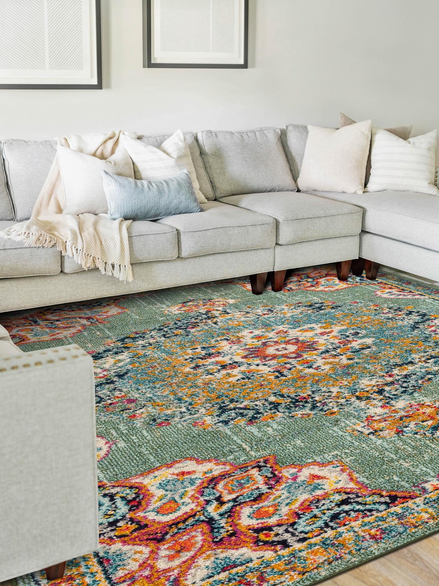 Green 7' 1 x 10' Penrose Rectangle Area Rug