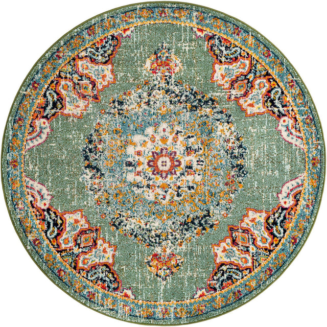 Green 6' 1 x 6' 1 Penrose Round Area Rug