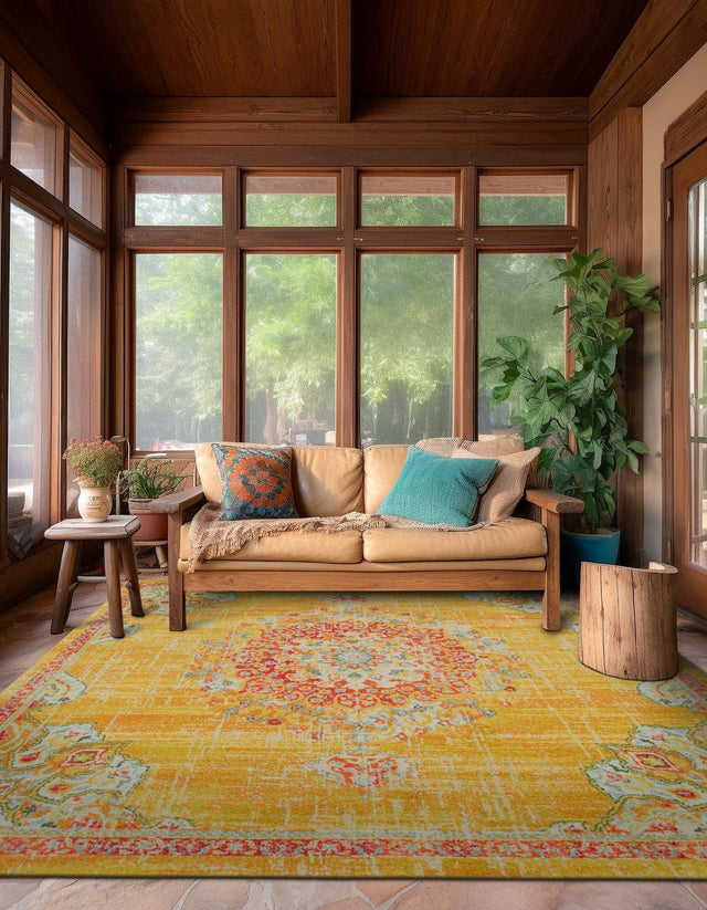 Gold 6' 1 x 6' 1 Penrose Square Area Rug