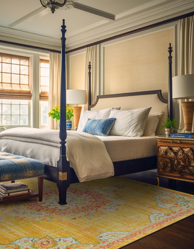 Gold 7' 10 x 7' 10 Penrose Square Area Rug